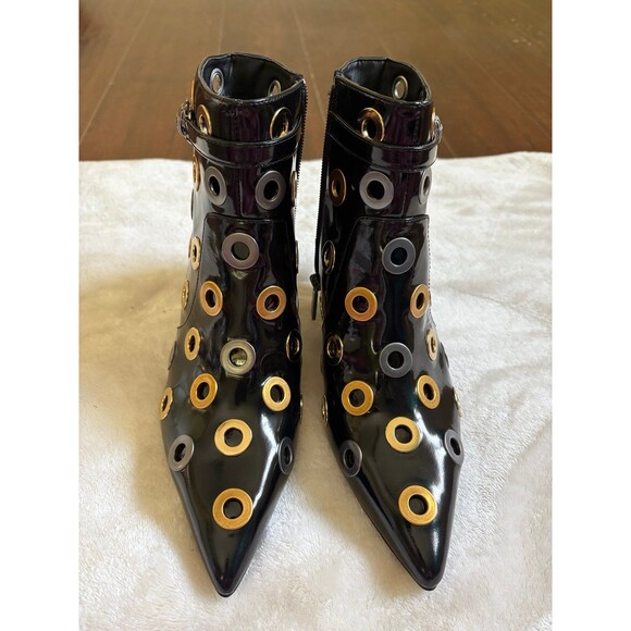 Kurt Geiger London Kensington Flexi Eyelet Ankle Boots Sz W 38 Edgy Witchy Goth - Picture 3 of 8